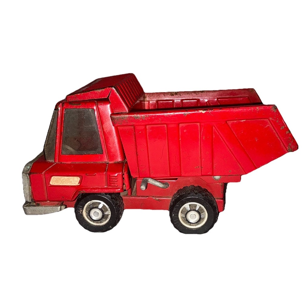 Vintage 1960's Buddy L Red Pressed Steel Dump Truck